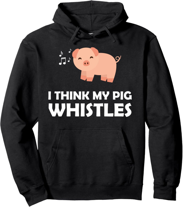 Lustige Deutsche Spruch I Think My Pig Whistles Flying Pig Pullover Hoodie
