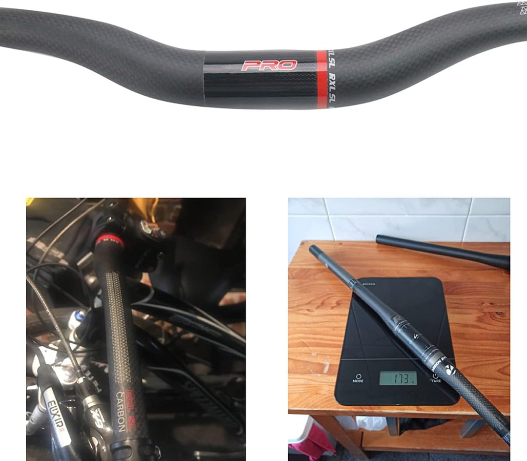 RXL SL Carbon Lenker 31.8 Riser 3K Matt für MTB, Downhill, Radfahren, Rennrad, BMX, Gravel - 680mm