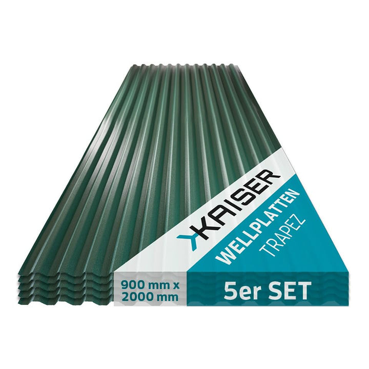KAISER plastic® Wellplatten Grün | Wellplatten Dach, Welldach Kunststoff | Dachplatten wetterfest |
