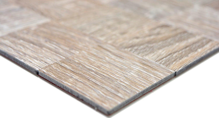 Mosaik Fliesen Mosaikfliesen Metallmosaik Kachel beige Holzoptik matt Küchenfliese WC Fliesenspiegel