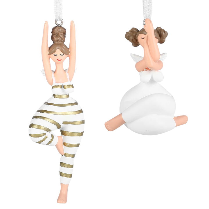 Yoga Engel Anhänger, süsse Geschenkidee, Christbaumschmuck, Fensterdekoration, kleine Dekofigur zum