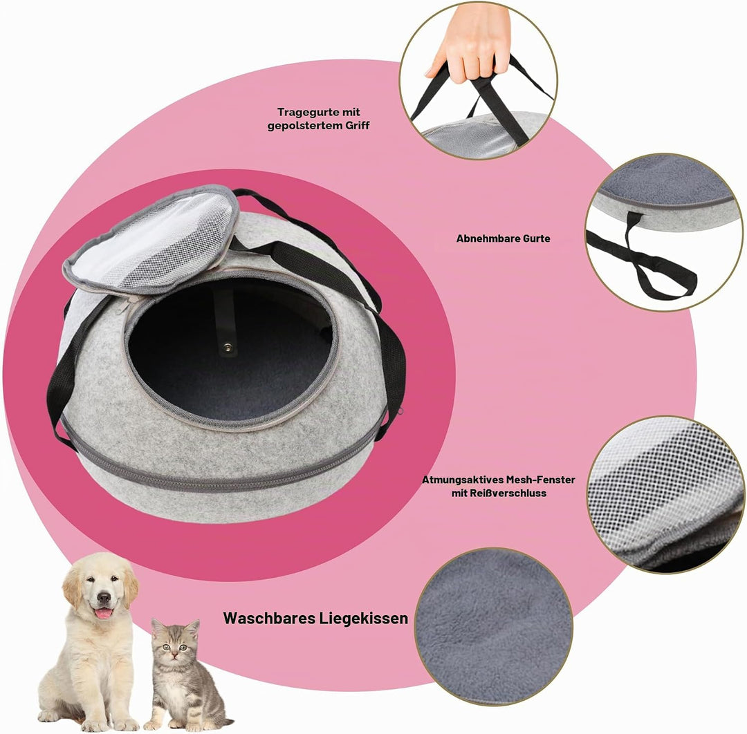 Doc & Phoebe's Sleep & Go 3-in-1-Tragetasche für Haustiere, Mehrfarbig