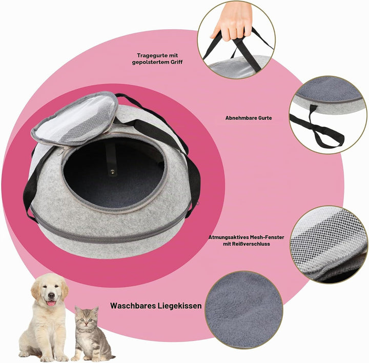 Doc & Phoebe's Sleep & Go 3-in-1-Tragetasche für Haustiere, Mehrfarbig
