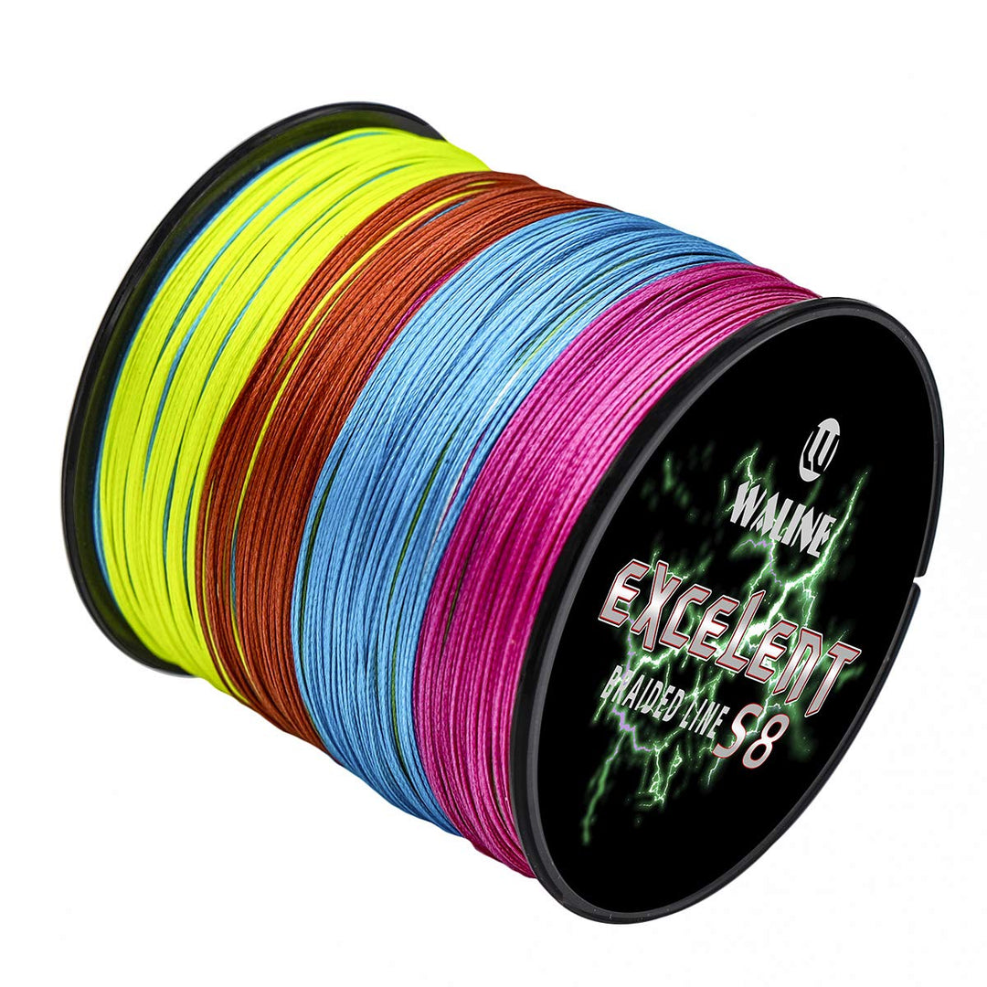 Waline 8 Stränge Super Strong PE Geflochtene Angelschnur 8fach Grün Mehrfarbig 300m 500m Angelschnur