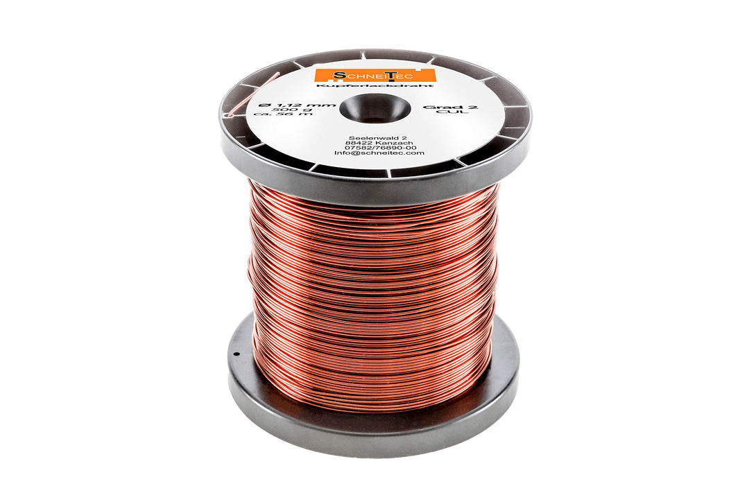 Kupferlackdraht W210 Ø 1,12 mm 500 g CU Lackdraht Grad 2 CUL Kupferdraht Gewicht 500 Gramm Durchmess