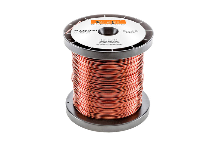 Kupferlackdraht W210 Ø 1,12 mm 500 g CU Lackdraht Grad 2 CUL Kupferdraht Gewicht 500 Gramm Durchmess