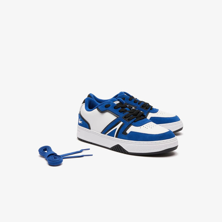 Lacoste Herren 46sma0051 Sneaker 45 EU Weiss Blau X96, 45 EU Weiß Blau X96