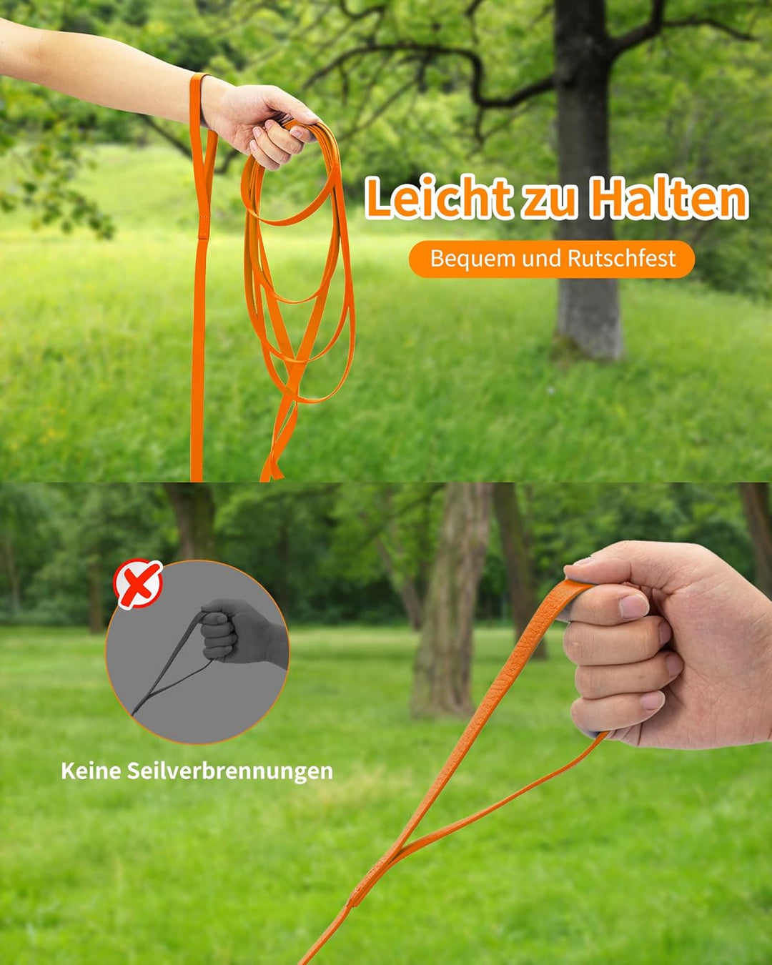 Toozey Schleppleine für Hunde, 5m / 10m / 15m / 20m Schleppleine mit Handschlaufe und Netztasche, Wa