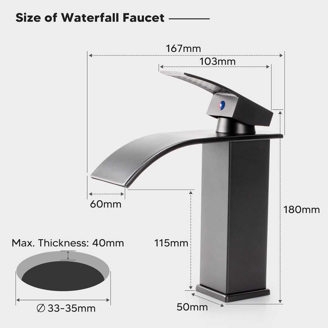 Wasserhahn Bad Waschtischarmatur Wasserfall Wasserhahn Bad Wasserfall Waschtischarmatur Einhandmisch