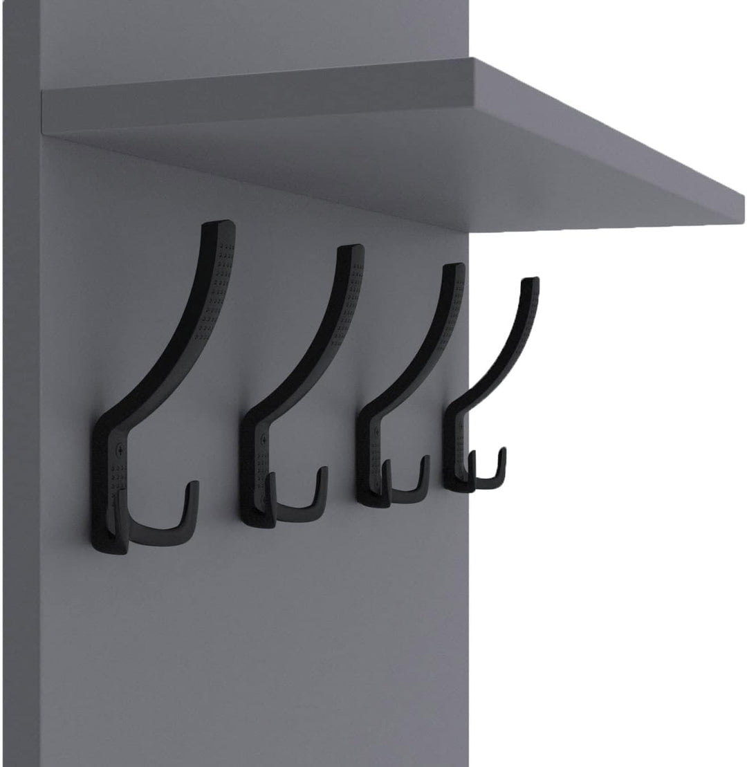AKKE 100x60 | MAXI Garderobenpaneel Wandgarderobe Garderobe Wandpaneel Kleiderstange SCHWARZ | LIGHT