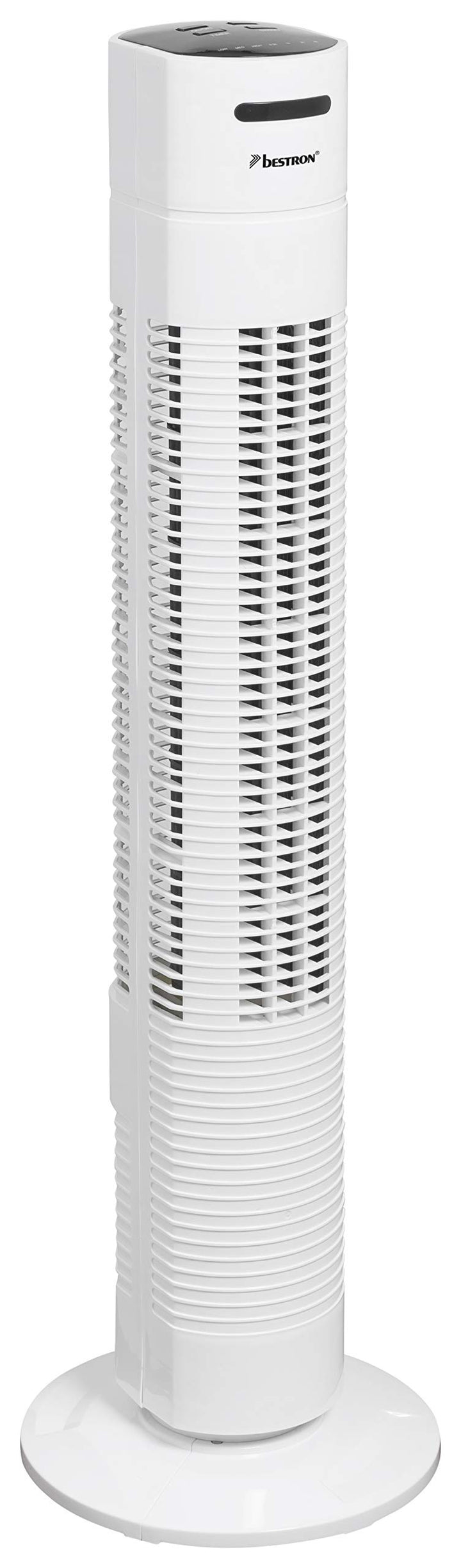 Bestron Turmventilator mit drei Geschwindigkeitsstufen, Ventilator mit 75° Oszillation-Funktion, ink