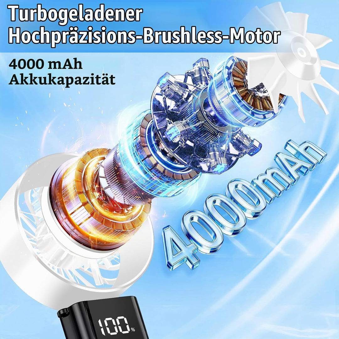 Feebee Handventilator,USB Ventilator Leise Klein Mini Ventilator Tragbarer Tischventilatoren Akku mi