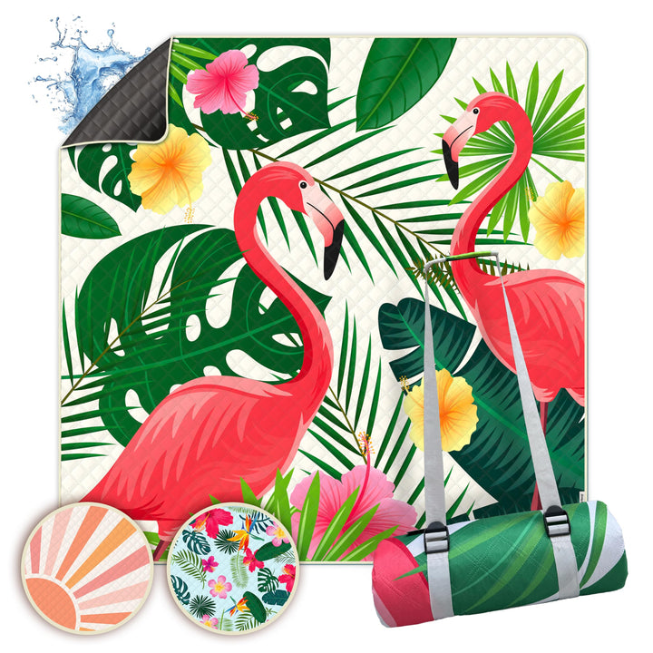 Bobby Beach Picknickdecke wasserabweisend | Stranddecke sandfrei Strandmatte gepolstert | Strandtuch
