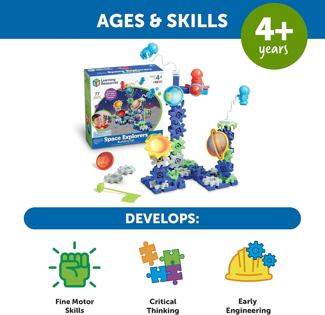 Learning Resources Gears Gears Gears!® Bausatz für Weltraumentdecker Weltraum-Entdecker, Weltraum-En