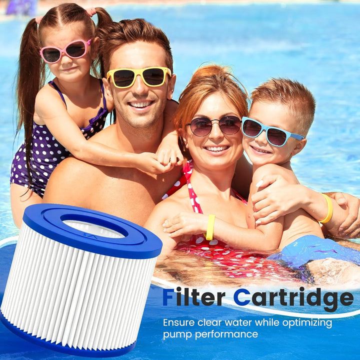 Erzekrim 6 Stück Filter VI für Pool Filterkartuschen VI für Bestway Miami Filter Cartridge VI Kompat