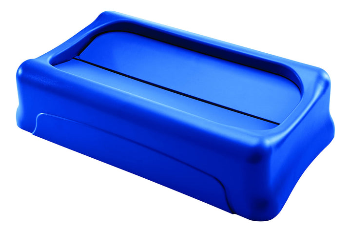Rubbermaid Commercial Products FG267360BLUE Slim Jim Schwingdeckel, Blau blau Schaukel, blau Schauke