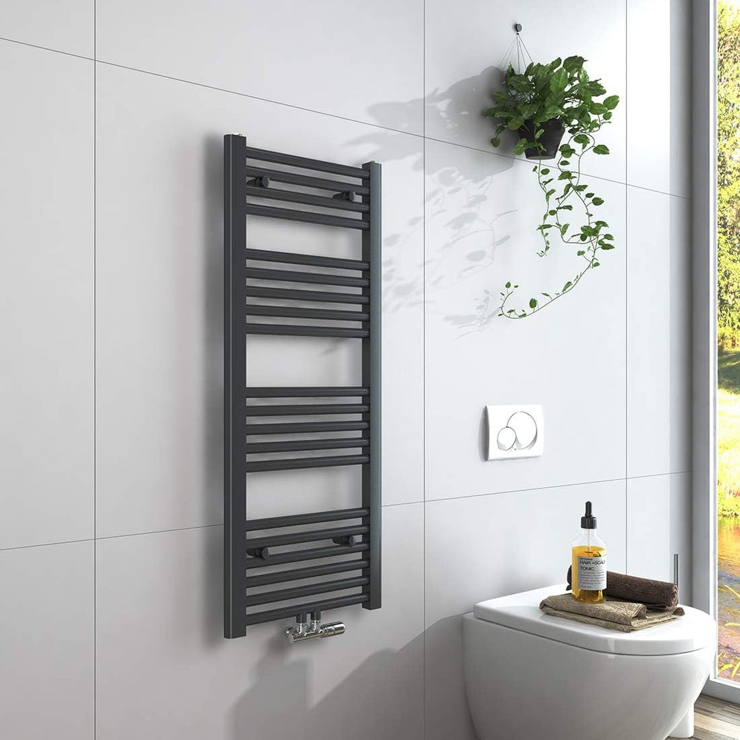 EMKE Handtuchtrockner Badheizkörper Heizkörper Gerade Anthrazit Bad-Heizkörper Mittelanschluss oder