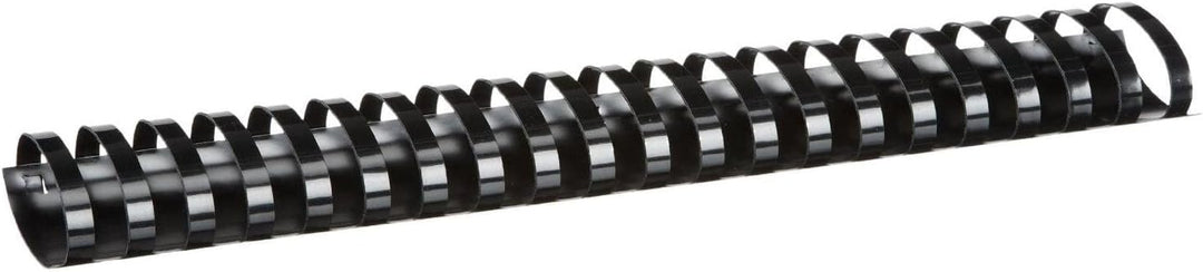 Fellowes Binderücken für Plastikbindung, 51 mm Durchmesser, 21 Ringe, für A4 Dokumente, schwarz, Pac