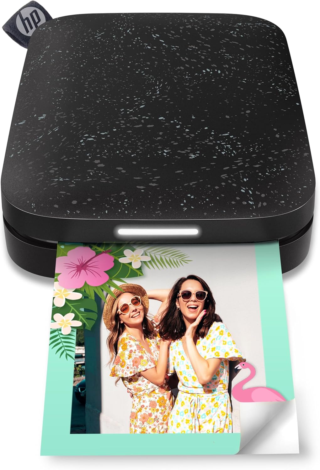 HP Sprocket Portable 5x7.6 cm Sofortbilddrucker (Schwarz) Drucken Sie Bilder auf Zink Sticky-Backed