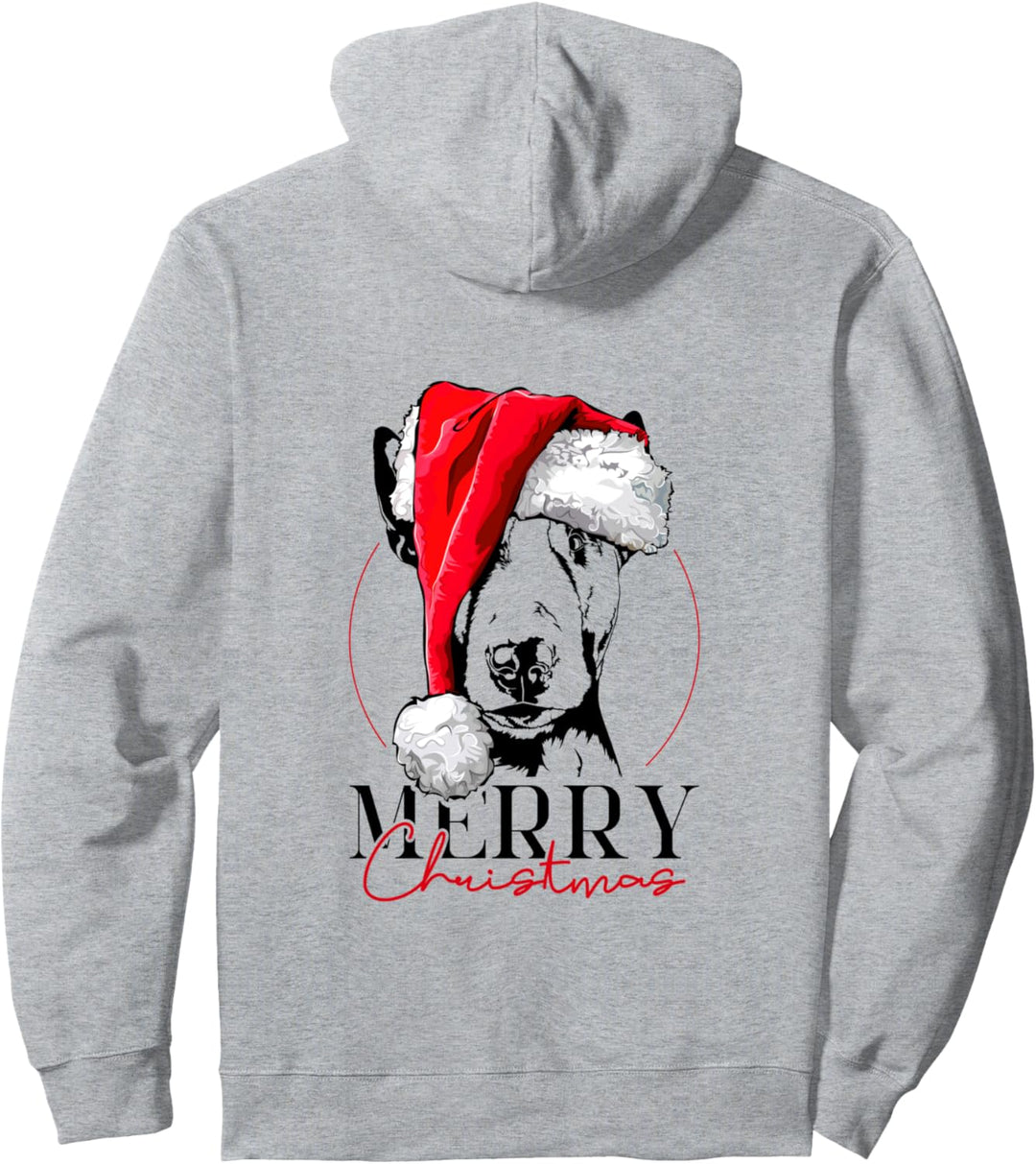Lustiger Santa Bullterrier Merry Christmas Weihnachten Hunde Pullover Hoodie