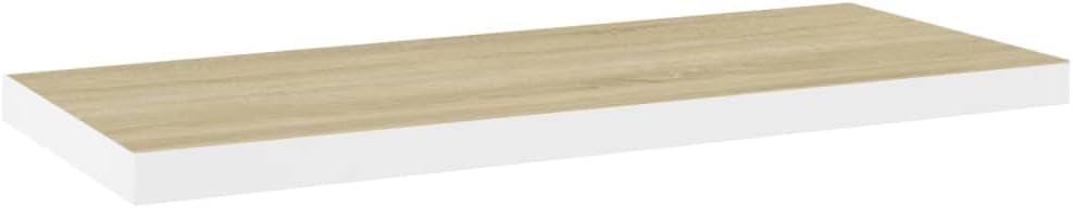 80x23,5x3,8 cm Floating Wall Shelf 4 STK. Hängeregal Regale Wandregale Regalboden Regal Eiche Weiss