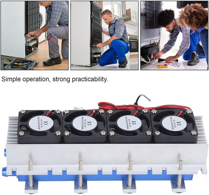 Gettimore Thermoelektrischer Peltier-Kühler, 288 W, 12 V, Gleichstrom, Halbleiter-Kühlmodul, Wasserk