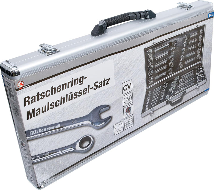 BGS Do it yourself 30009 | Ratschenring-Maulschlüssel-Satz | SW 6 - 32 mm | 22-tlg., 22-tlg.