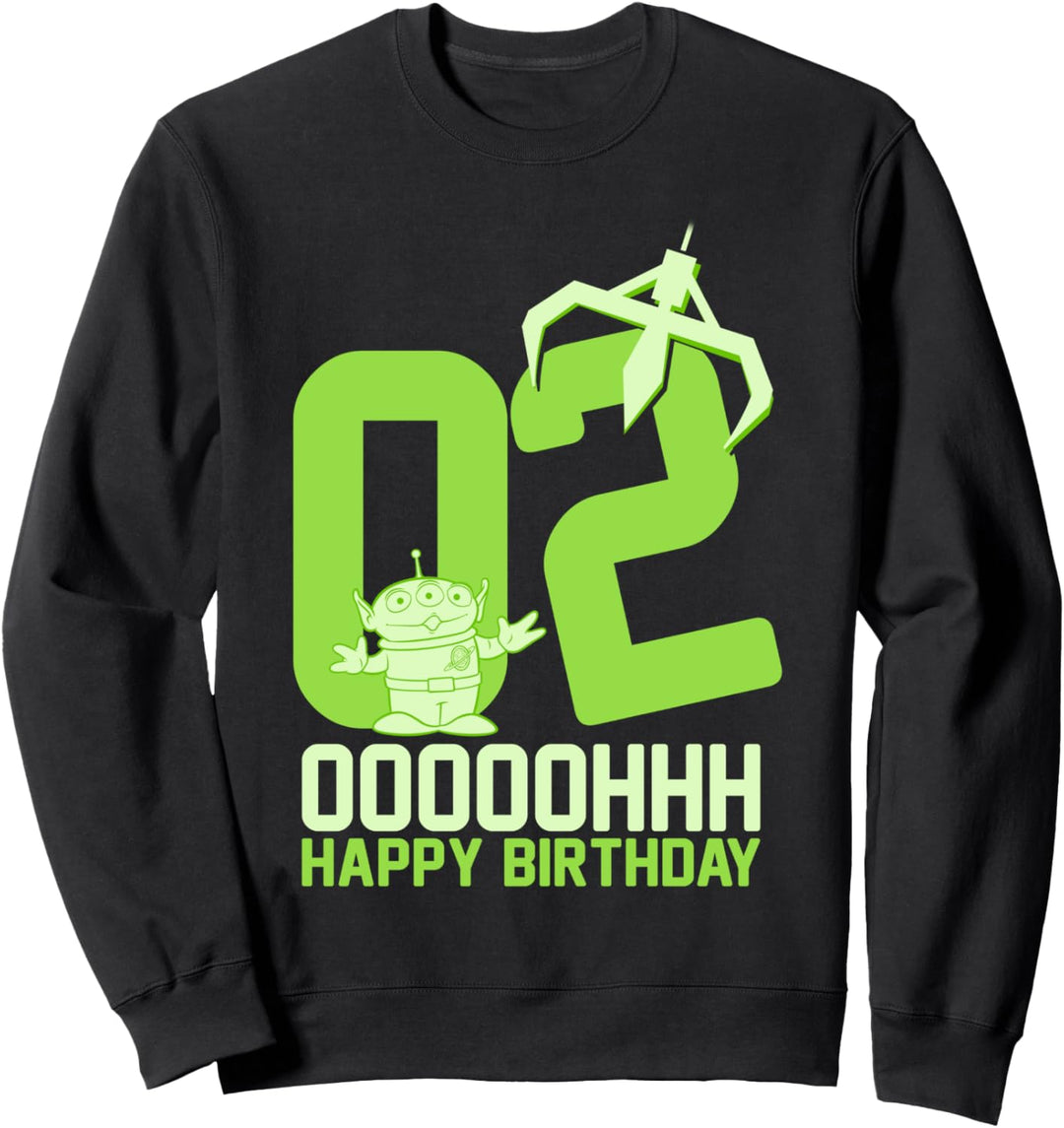 Disney Pixar Toy Story Aliens OOOOH Happy 2nd Birthday Sweatshirt