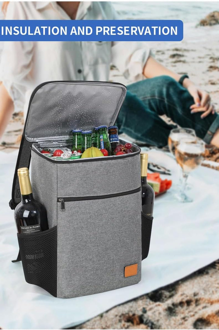 Faltbarer isolierter Picknickrucksack, 36 Dosen grosse Kapazität, auslaufsicherer Rucksack, tragbare