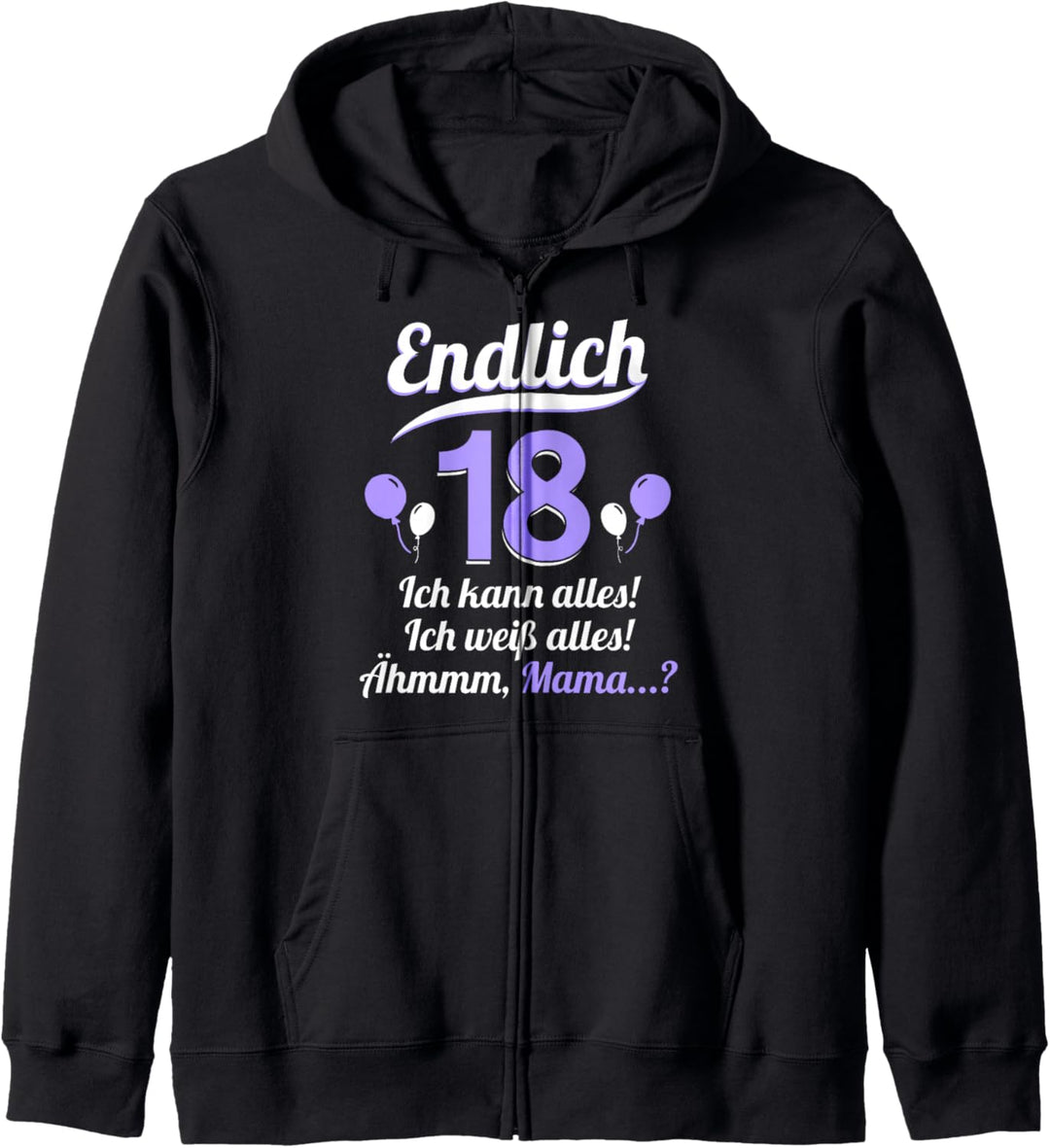 18. Geburtstag Junge Mädchen 18 Jahre 2006 Lustig Geschenk Kapuzenjacke