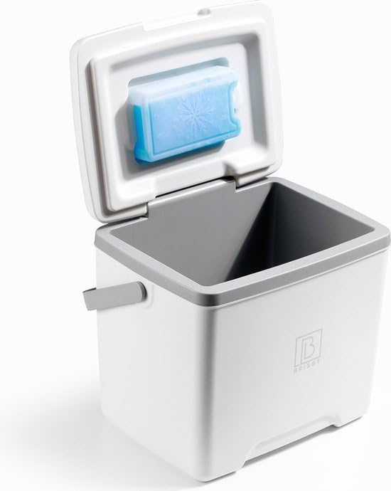 Brisby Kühlbox 13 Liter - 18 Stunden warm - 40 Stunden kühl - Inklusive 2 grosse Kühlelemente 450 ML