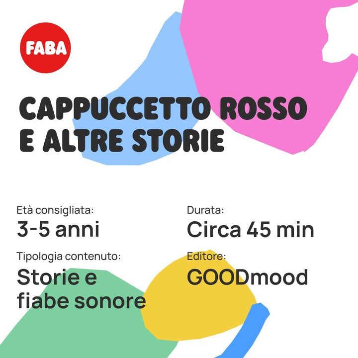 FABA Klangfigur Rotkäppchen - Klanggeschichten - Spielzeug, pädagogische Inhalte, italienische Versi