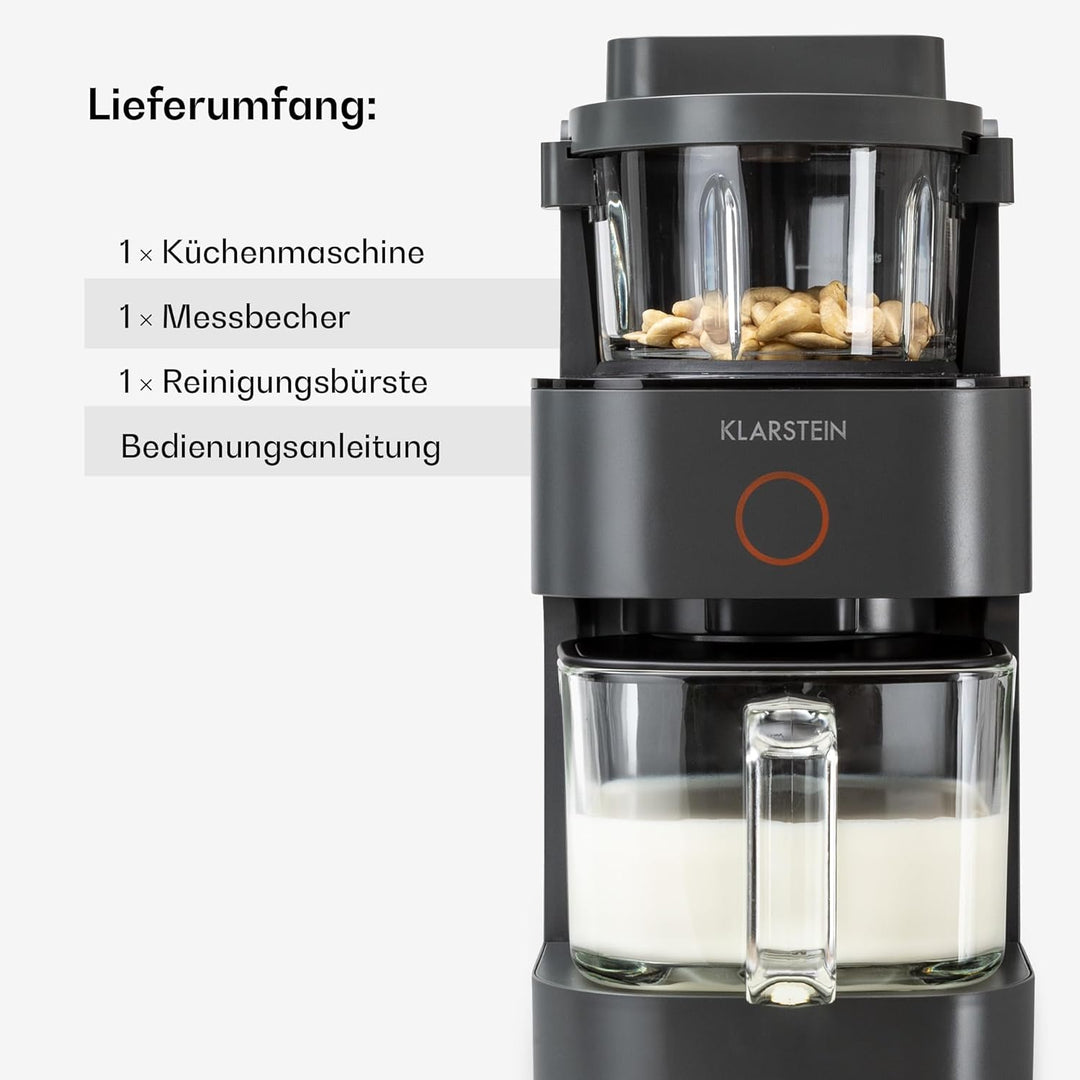 Klarstein Mixer, Standmixer mit 300 Motor- und 1250 Watt Heizleistung, Hochleistungsmixer für Pflanz