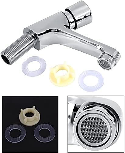Waschtisch-Wasserhahn, verchromt, selbstschliessend, wassersparend, kreative Zeitverzögerung, Spülti