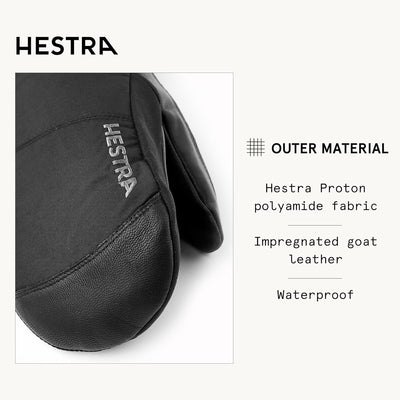 Hestra All Mountain CZone Herren-Fäustlinge Schwarz 6, Schwarz 6