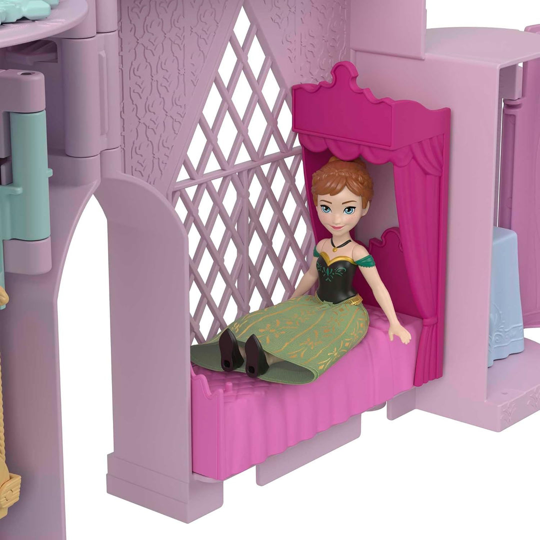 Mattel Disney Die Eiskönigin Storytime Stackers-Spielset, Puppenhaus von Annas Schloss in Arendelle
