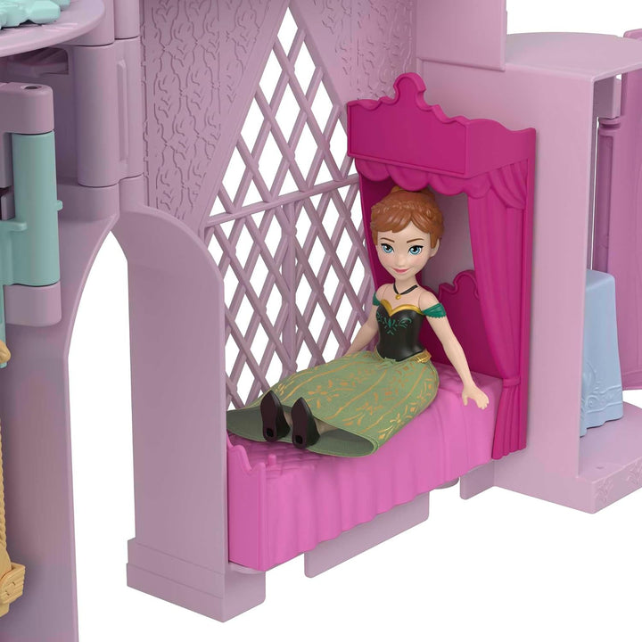 Mattel Disney Die Eiskönigin Storytime Stackers-Spielset, Puppenhaus von Annas Schloss in Arendelle