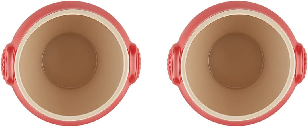 Le Creuset Suppenterrinen 2er-Set, je 600 ml, Steinzeug, Kirschrot
