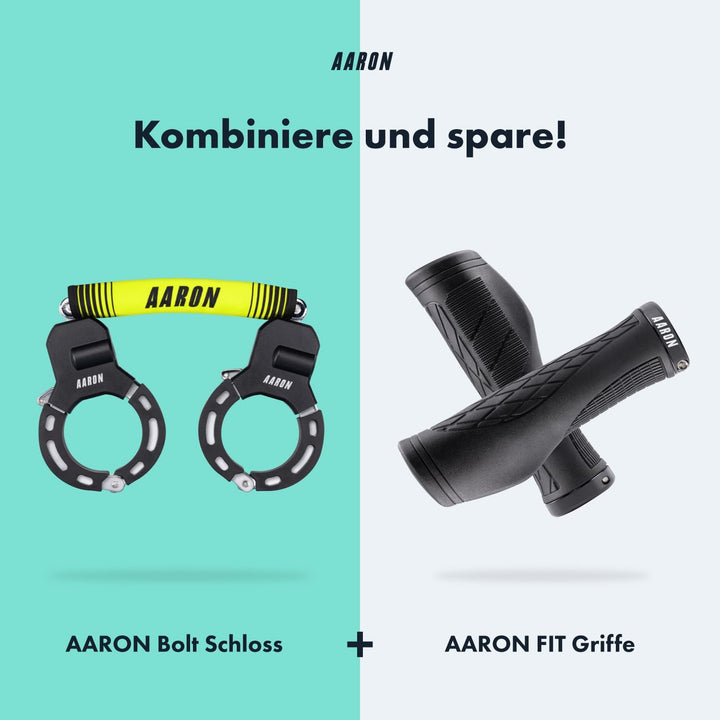 AARON Handschellenschloss für E-Scooter - Hochsicherheits-Design - Flexibles Fahrradschloss mit Stah