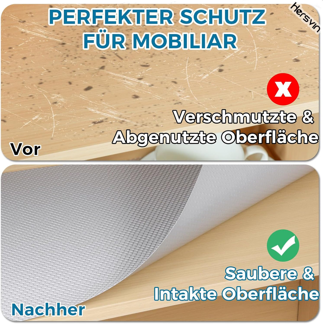Hersvin Schubladenmatte (Übergrösse) 70cmx500cm Schrankpapier Schubladeneinlage Eva Wasserfest Nicht