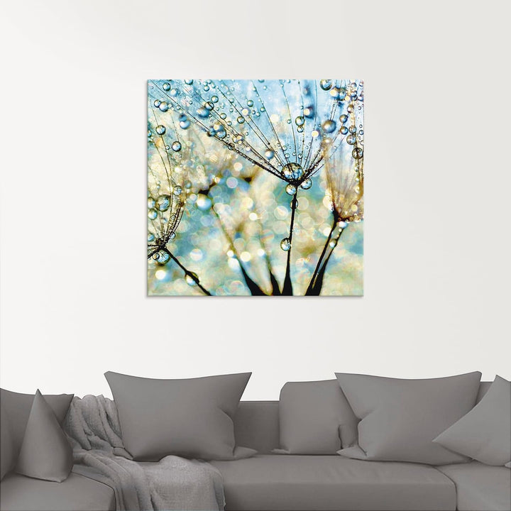 ARTland Glasbilder Wandbild Glas Bild einteilig 50 x 50 cm Quadratisch Wellness innere Ruhe Pflanzen