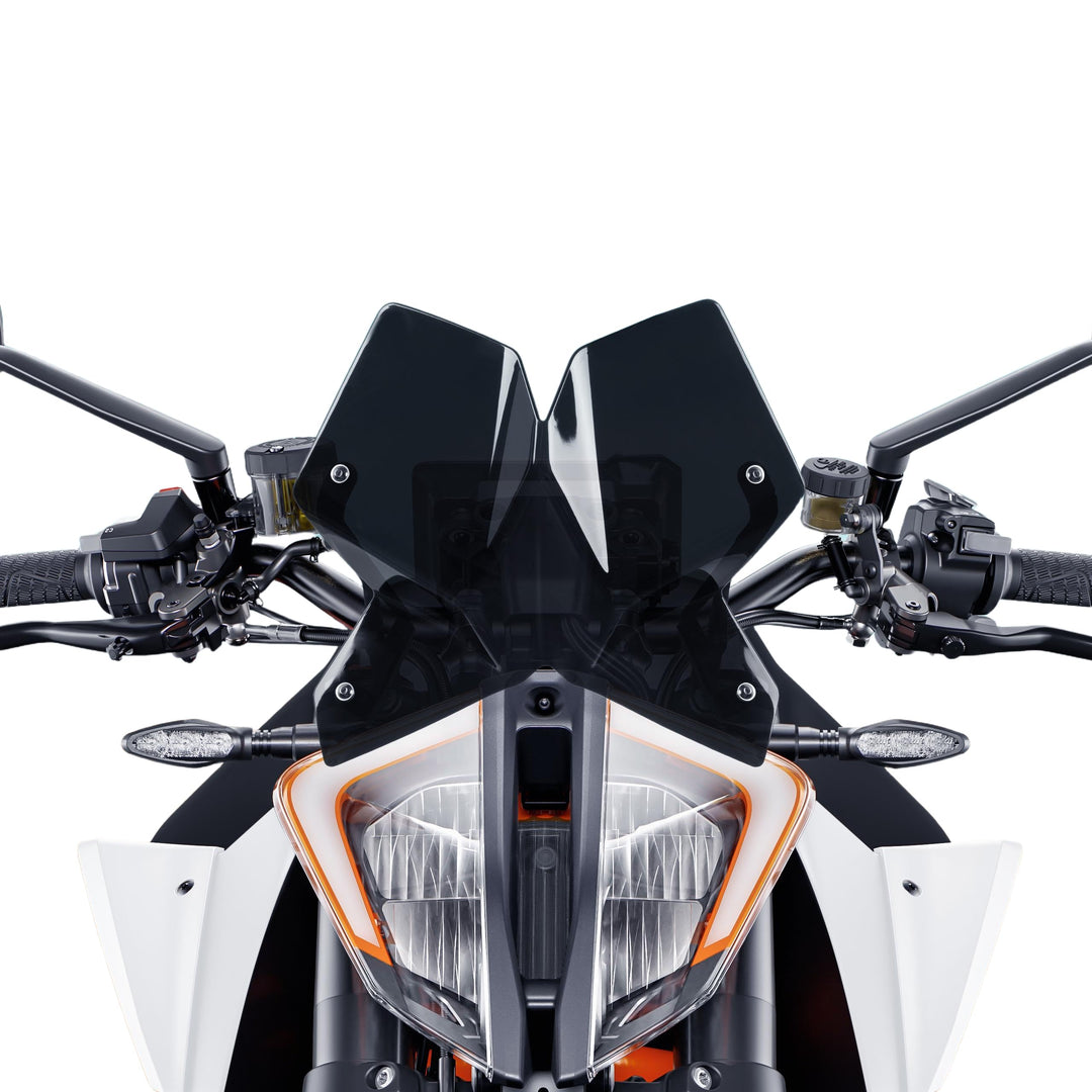 Motorrad-Windschutzscheibe Windabweiser Double Bubble Winddicht Fliegengitterschutz mit Halterung fü