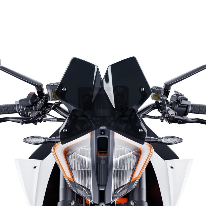Motorrad-Windschutzscheibe Windabweiser Double Bubble Winddicht Fliegengitterschutz mit Halterung fü