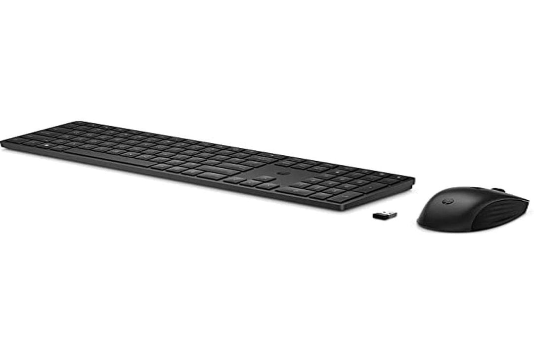 HP 650 kabellose Tastatur und Maus, 20 anpassbare Tasten, Tastatur mit 6° Neigungswinkel, geformten