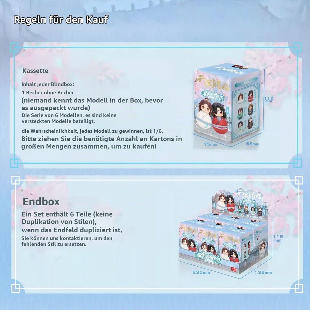 Heaven Official Blessing Tumbler Blind Box Hua Cheng Xie Lian Chibi Figure Anime Tilting Doll Gift (