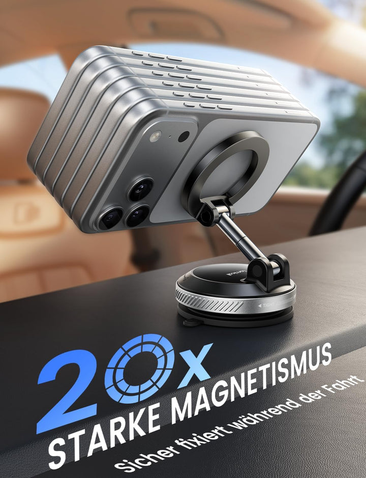 Lamicall Handyhalterung Auto Vakuum für MagSafe Autohalterung - [TOP Saugnapf] Handy Halterung Auto