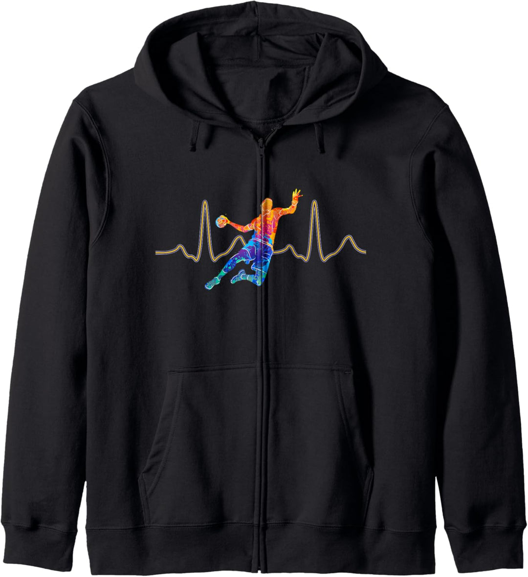 Handballspieler Herzschlag Design für Handballer | Handball Kapuzenjacke