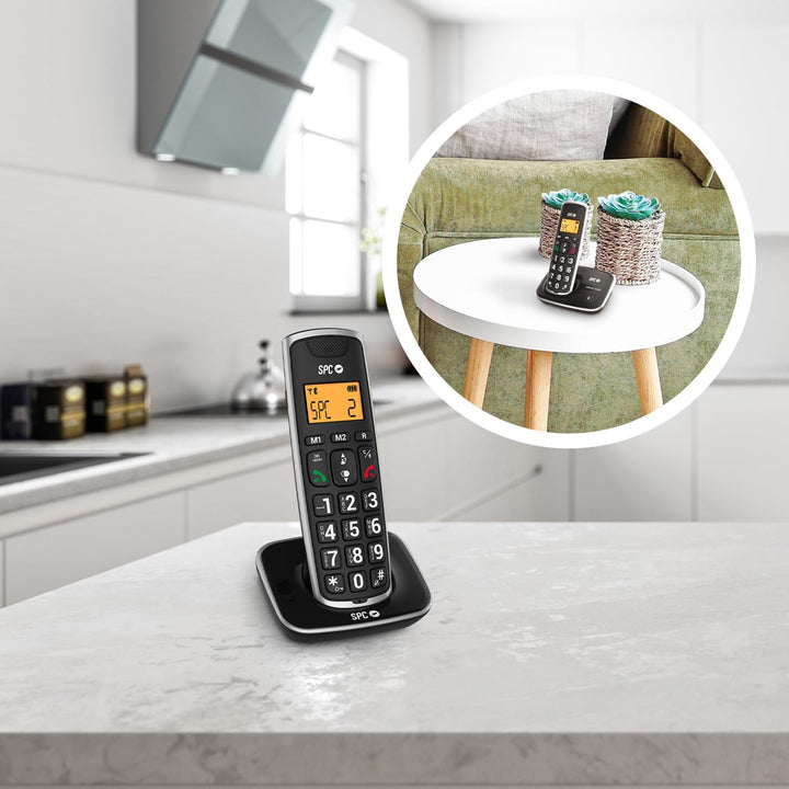 SPC Comfort Kaiser Duo – Schnurloses Festnetztelefon für Senioren mit Tasten und Ziffern in XL–Gröss