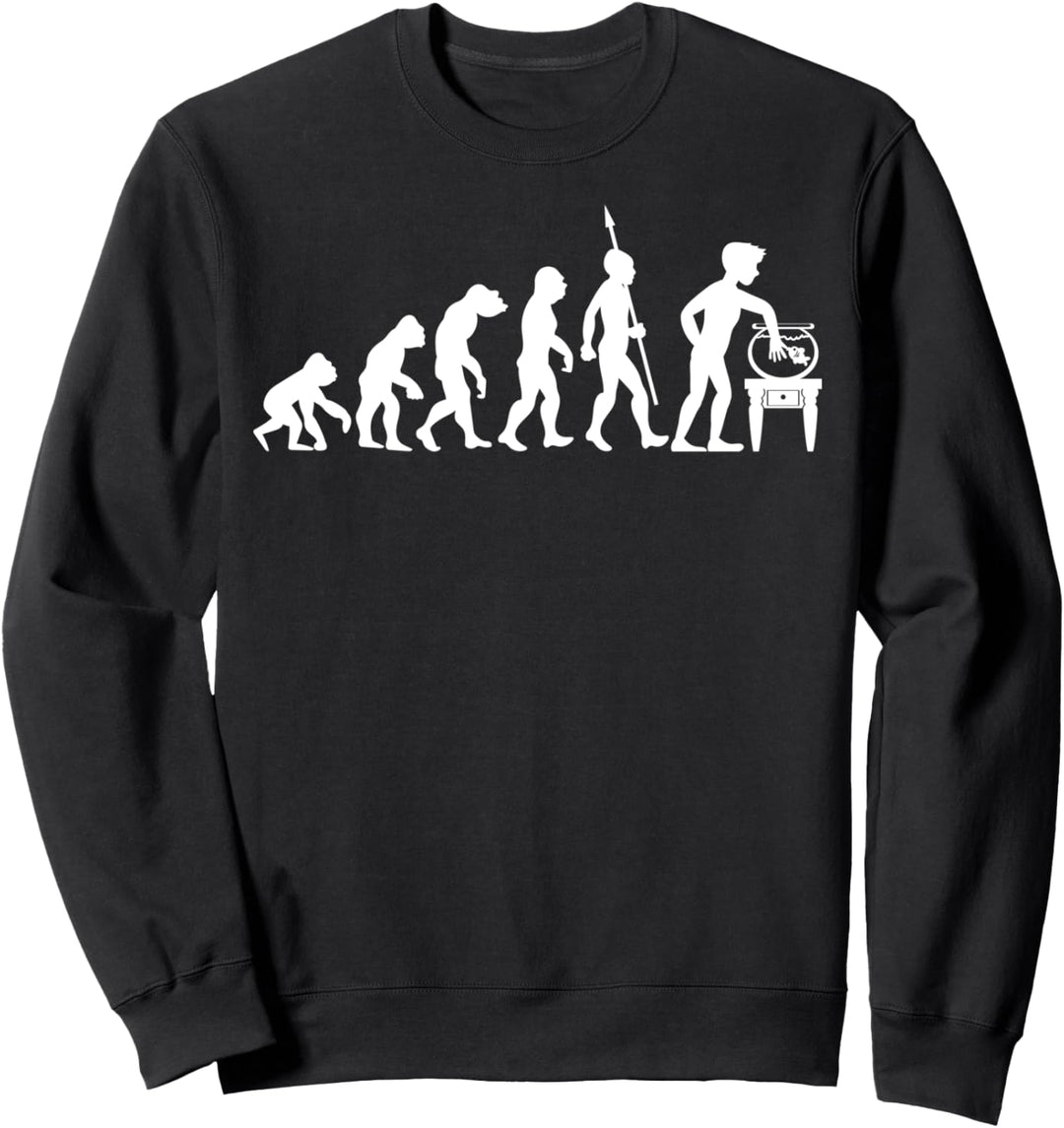 Aquarium Aquaristik Aquarianer Zierfische Fische Evolution Sweatshirt