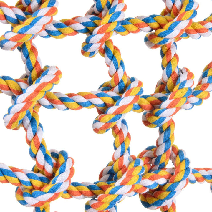 HappyBird | Papageienkletternetz XL - Kletternetz für Papageien buntes Netz aus Baumwolle